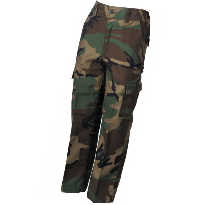 MFH US BDU children's trousers, cargo style, with elastic band